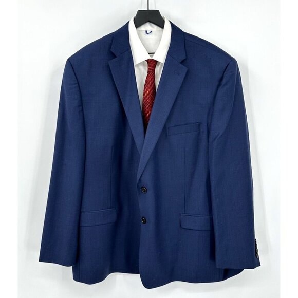 SOLD 100% wool navy blue classic 52R - Picture 3 of 8